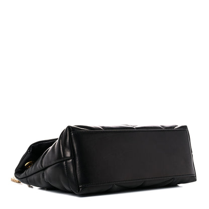 Saint Laurent Lambskin Quilted Small Loulou Puffer Monogram Chain Satchel Black 4 of 15