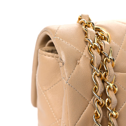 Chanel Lambskin Quilted Small Double Flap Beige 21 of 23