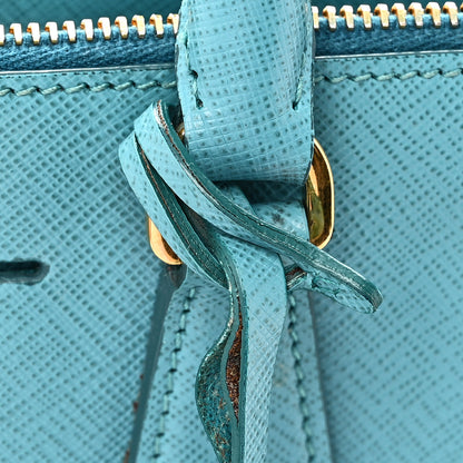 Prada Saffiano Small Galleria Double Zip Tote Turchese 11 of 11
