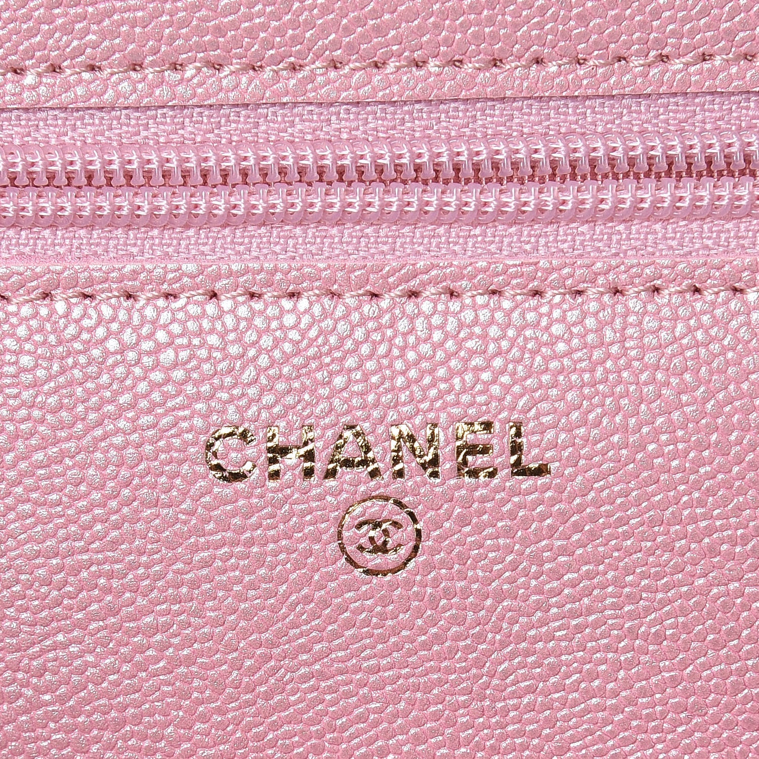 Chanel Iridescent Caviar Quilted Wallet on Chain WOC Rose Pink 6 of 9