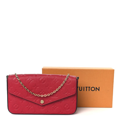 Louis Vuitton Empreinte Pochette Felicie Chain Wallet Scarlet 15 of 15