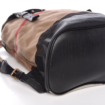 Burberry Canvas Mega Check Doran Backpack Black 10 of 11