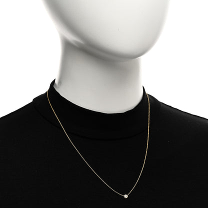 Roberto Coin 18K Yellow Gold Diamond .10ct Diamonds By The Inch Solitaire Necklace 2 of 4