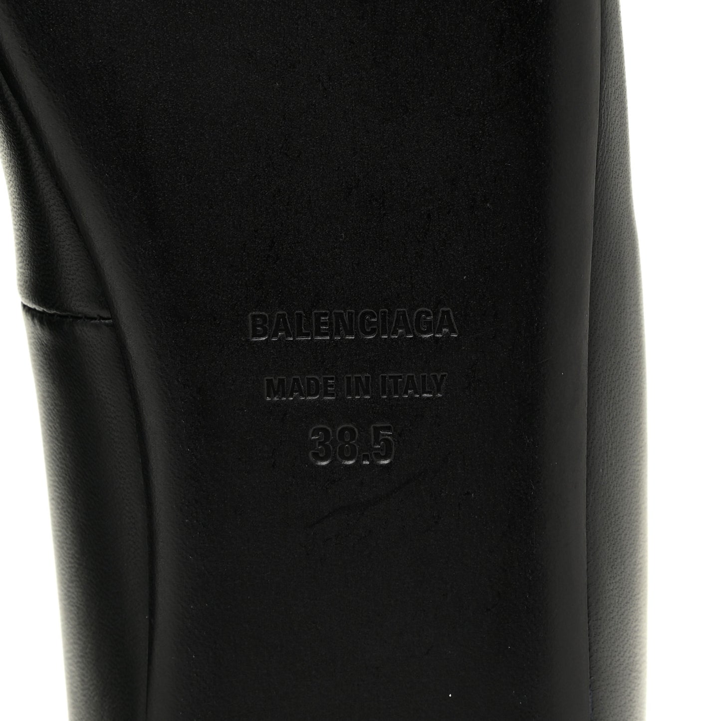 Calfskin BB Knife Pointy Toe Ballerina Flats 38.5 Black