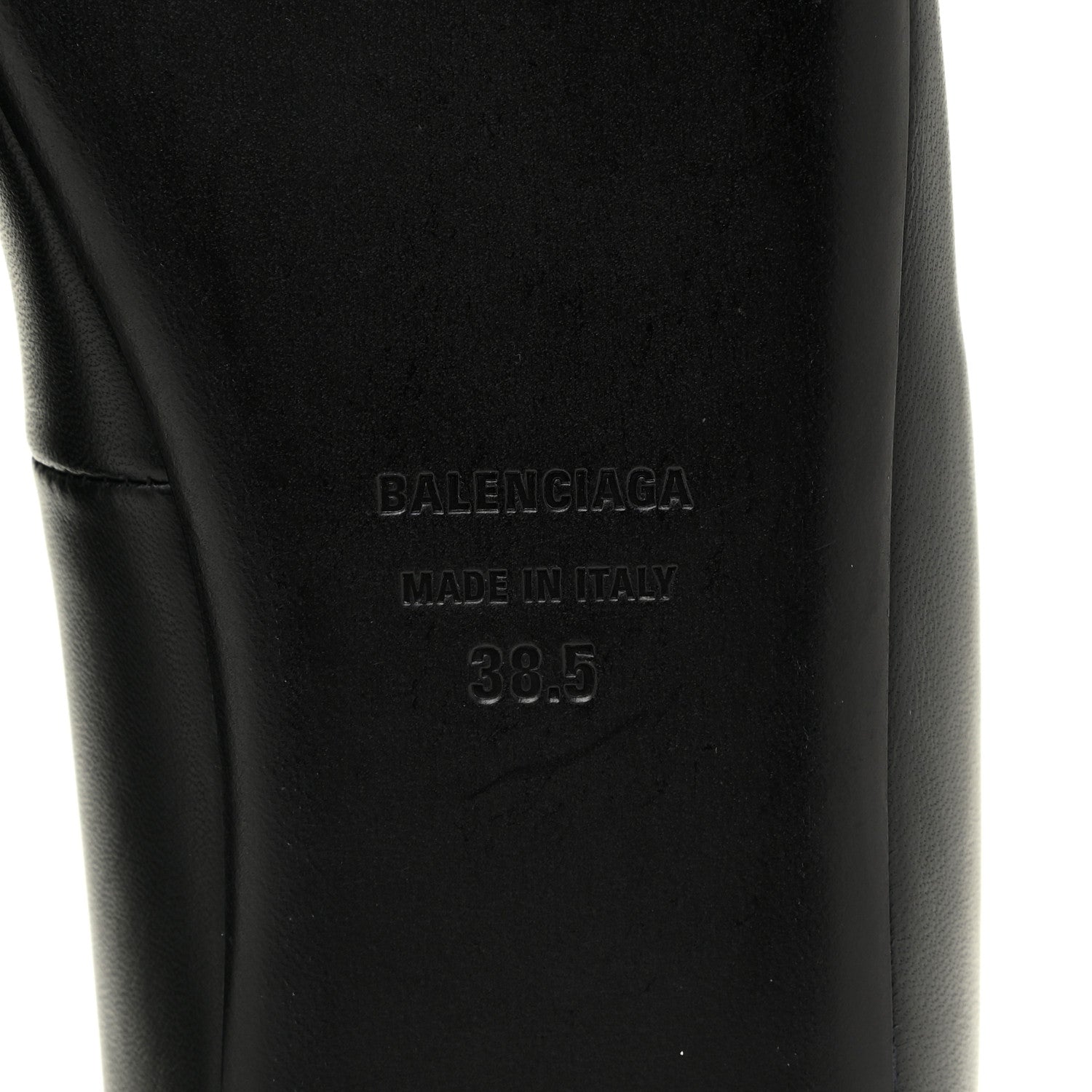 Balenciaga Calfskin BB Knife Pointy Toe Ballerina Flats 38.5 Black 7 of 12