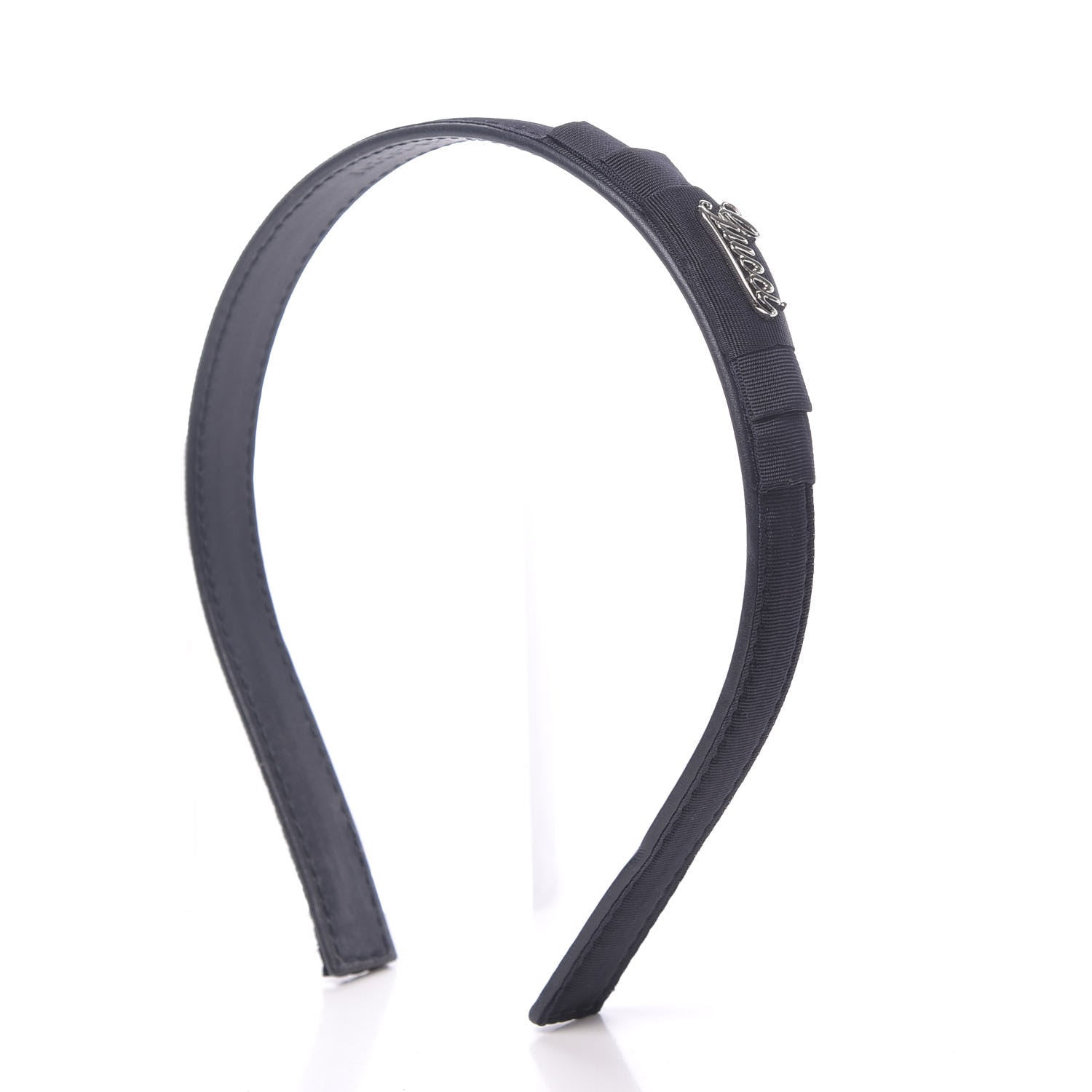 Gucci Grosgrain Childrens Logo Bow Headband Black 4 of 6