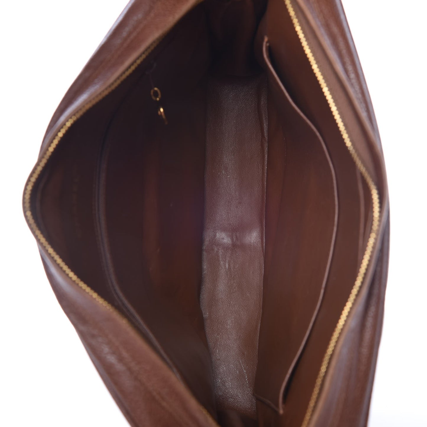 Caviar Vertical Quilt Bag Brown