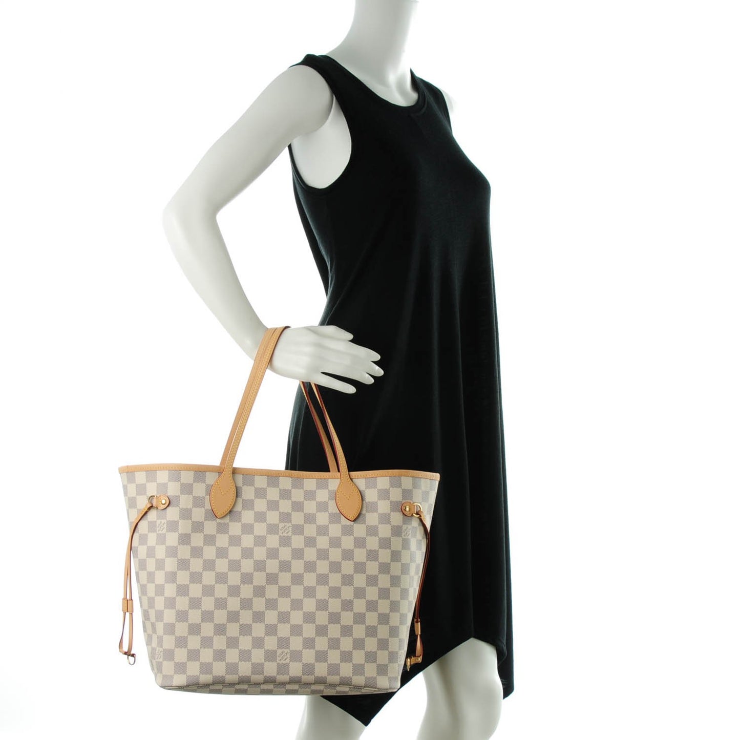 Damier Azur Neo Neverfull MM Rose Ballerine