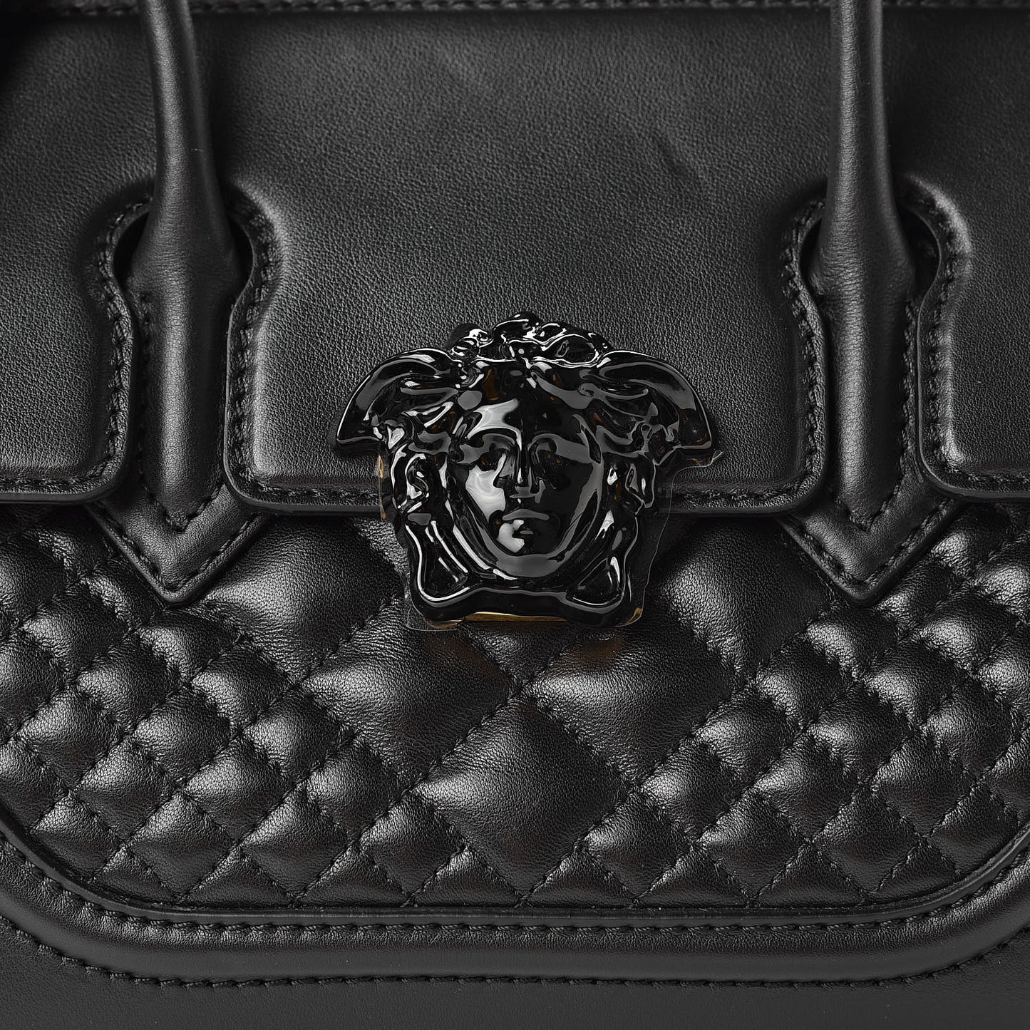 Vitello Quilted Medium Palazzo Empire Bag Black