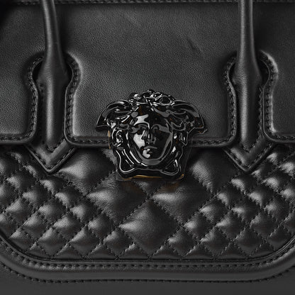 Versace Vitello Quilted Medium Palazzo Empire Bag Black 9 of 14