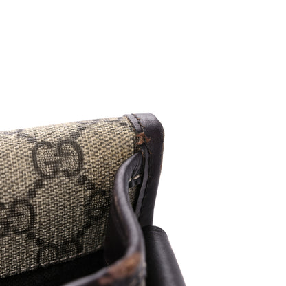 Gucci GG Plus Monogram Medium Double Buckle Flap Messenger Bag Beige Dark Brown 19 of 28