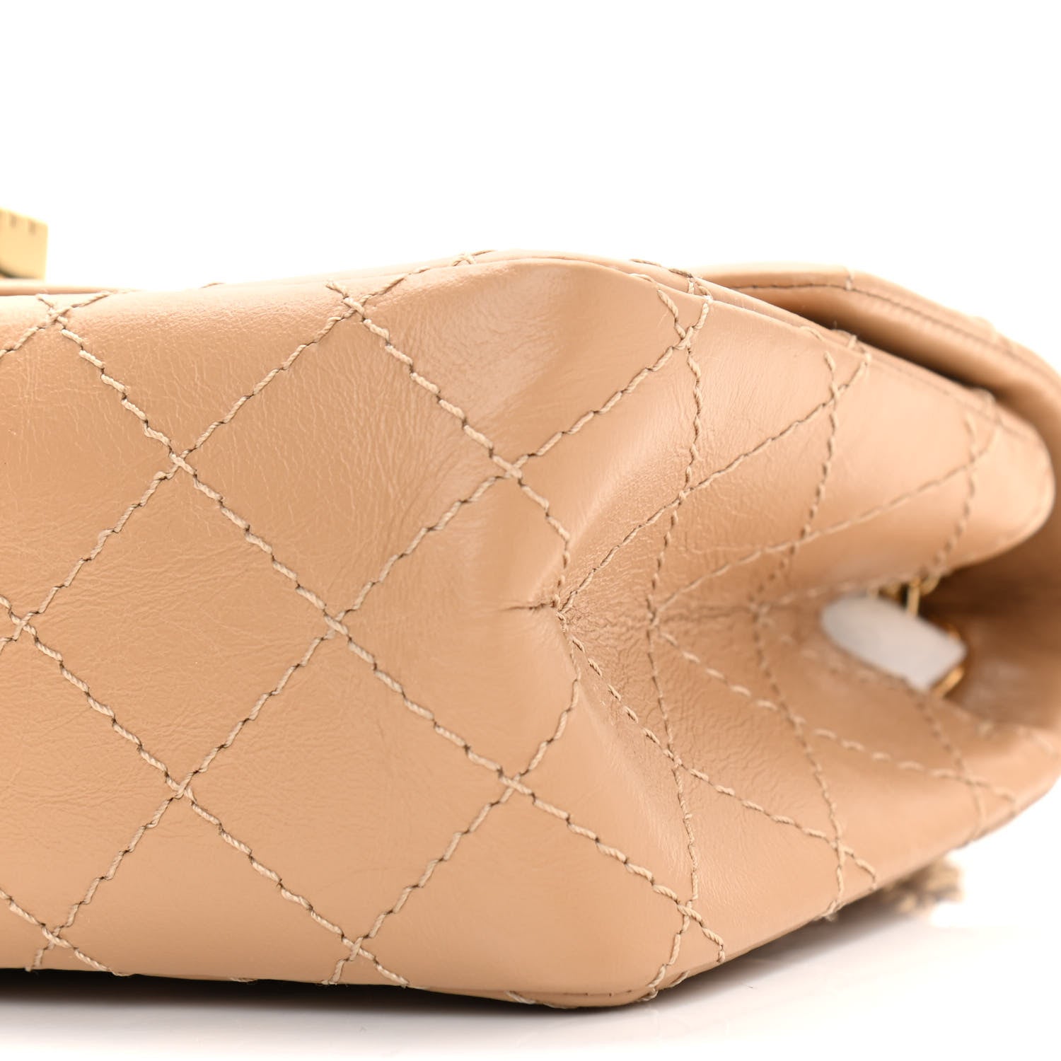 Chanel Aged Calfskin Quilted 2.55 Reissue Mini Flap Beige 10 of 11