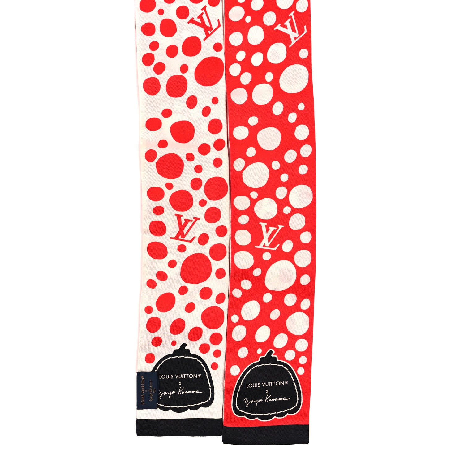 Louis Vuitton LV x YK Infinity Dots Bandeau Red White 2 of 3