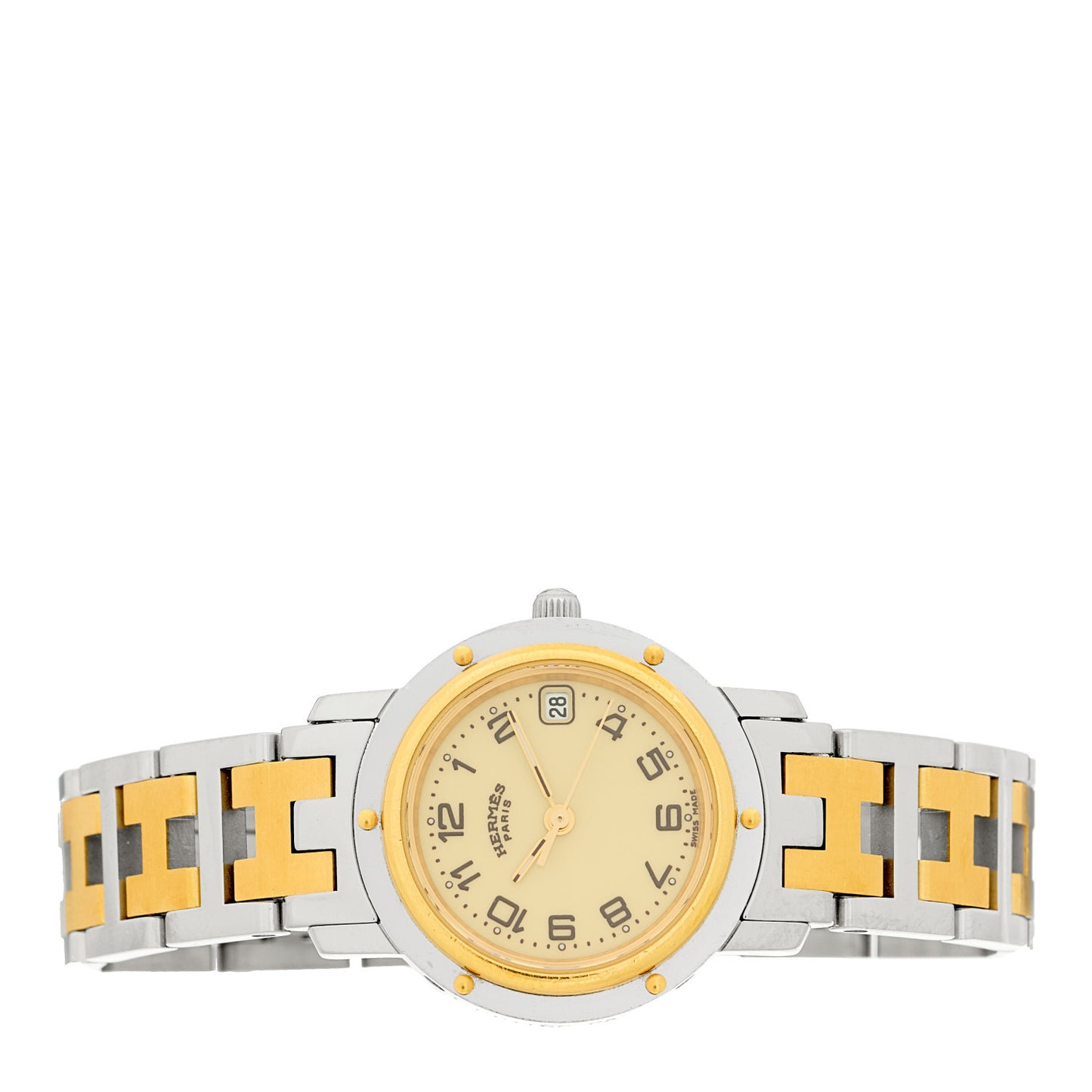 Stainless Steel 24mm Clipper Quartz Watch Gold