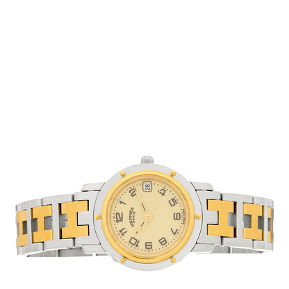Hermes Stainless Steel 24mm Clipper Quartz Watch Gold 2 of 4