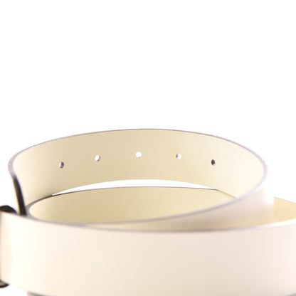 Gucci Margaux Calfskin Studded Interlocking G 30mm Belt 80 32 Mystic White 3 of 5