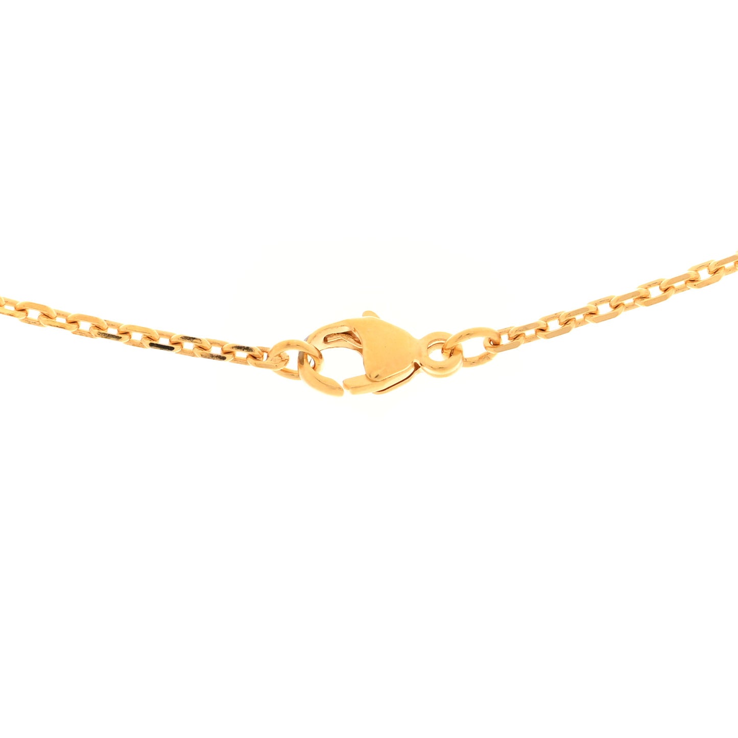 Lacquered Rose Gold Mini Pop H Pendant Necklace White