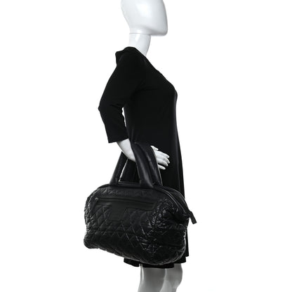 Chanel Nylon Quilted Medium Coco Cocoon Tote Black 2 of 12