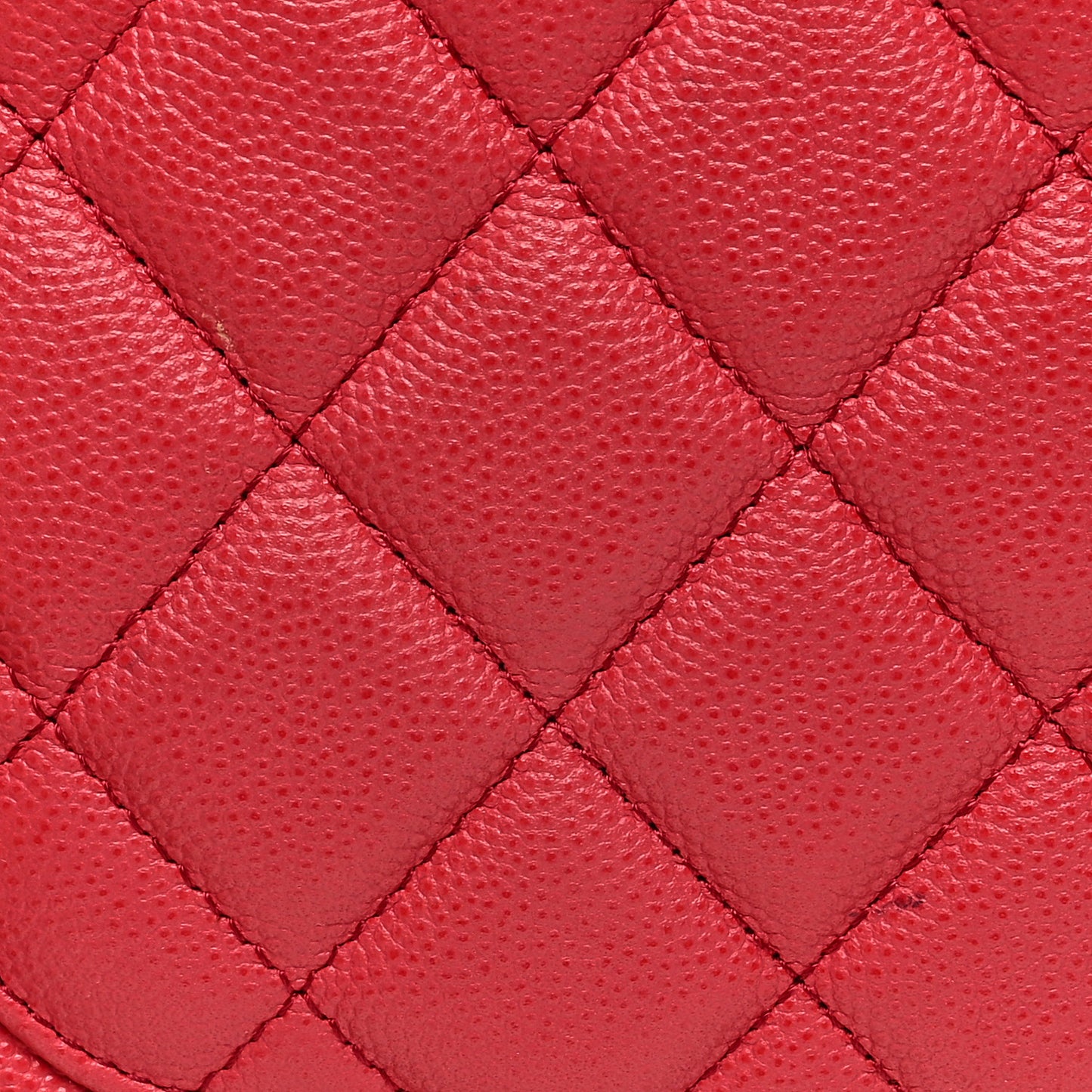Caviar Quilted Medium Cosmetic Case Red