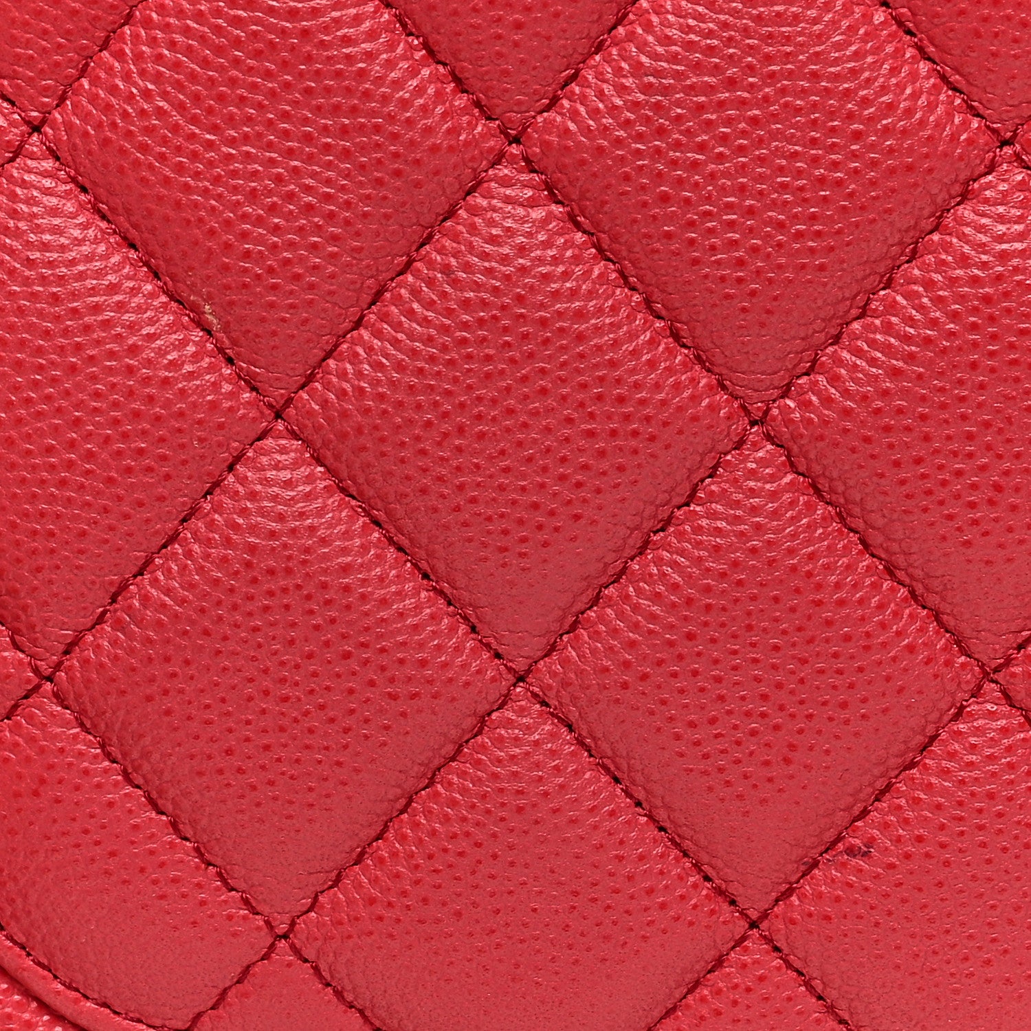 Chanel Caviar Quilted Medium Cosmetic Case Red 8 of 8