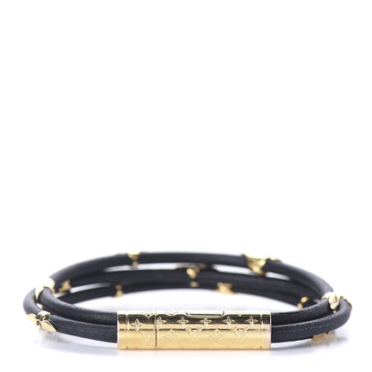 Louis Vuitton Daily Confidential Triple Bracelet 17 Black 1 of 4