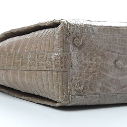 Nancy Gonzalez Crocodile Shoulder Bag Taupe 9 of 11