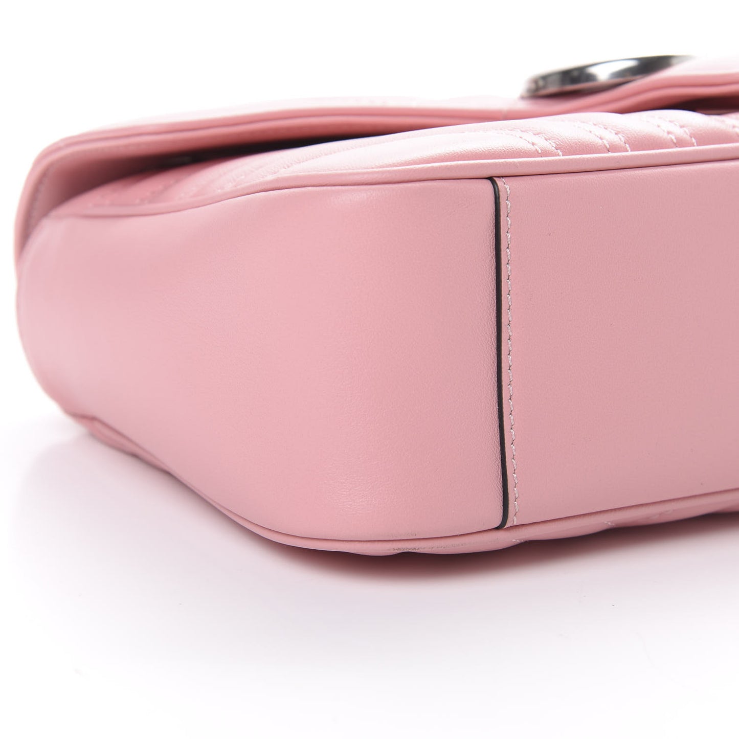 Calfskin Matelasse Small GG Marmont Shoulder Bag Wild Rose