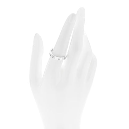 Cartier 18K White Gold Diamond 4mm LOVE Wedding Band Ring 57 8 2 of 5