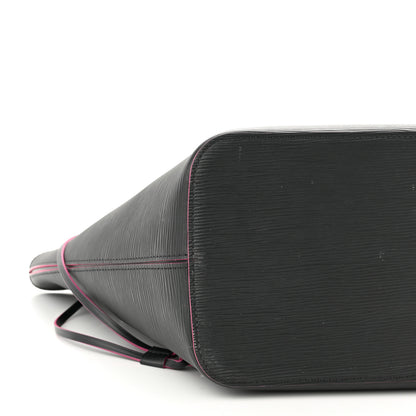 Louis Vuitton Epi Neverfull MM Black Hot Pink 9 of 12