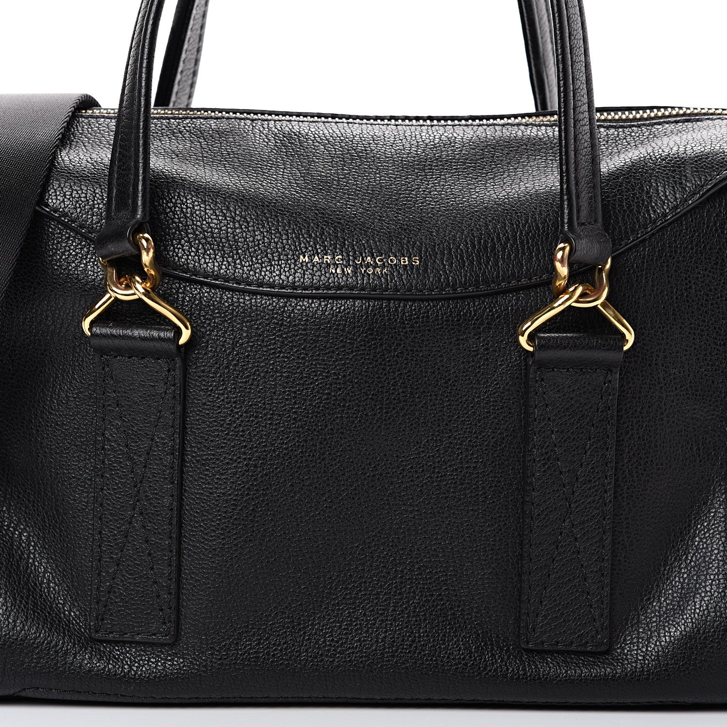 Marc Jacobs Pebbled Calfskin Wellington Satchel Black 7 of 17