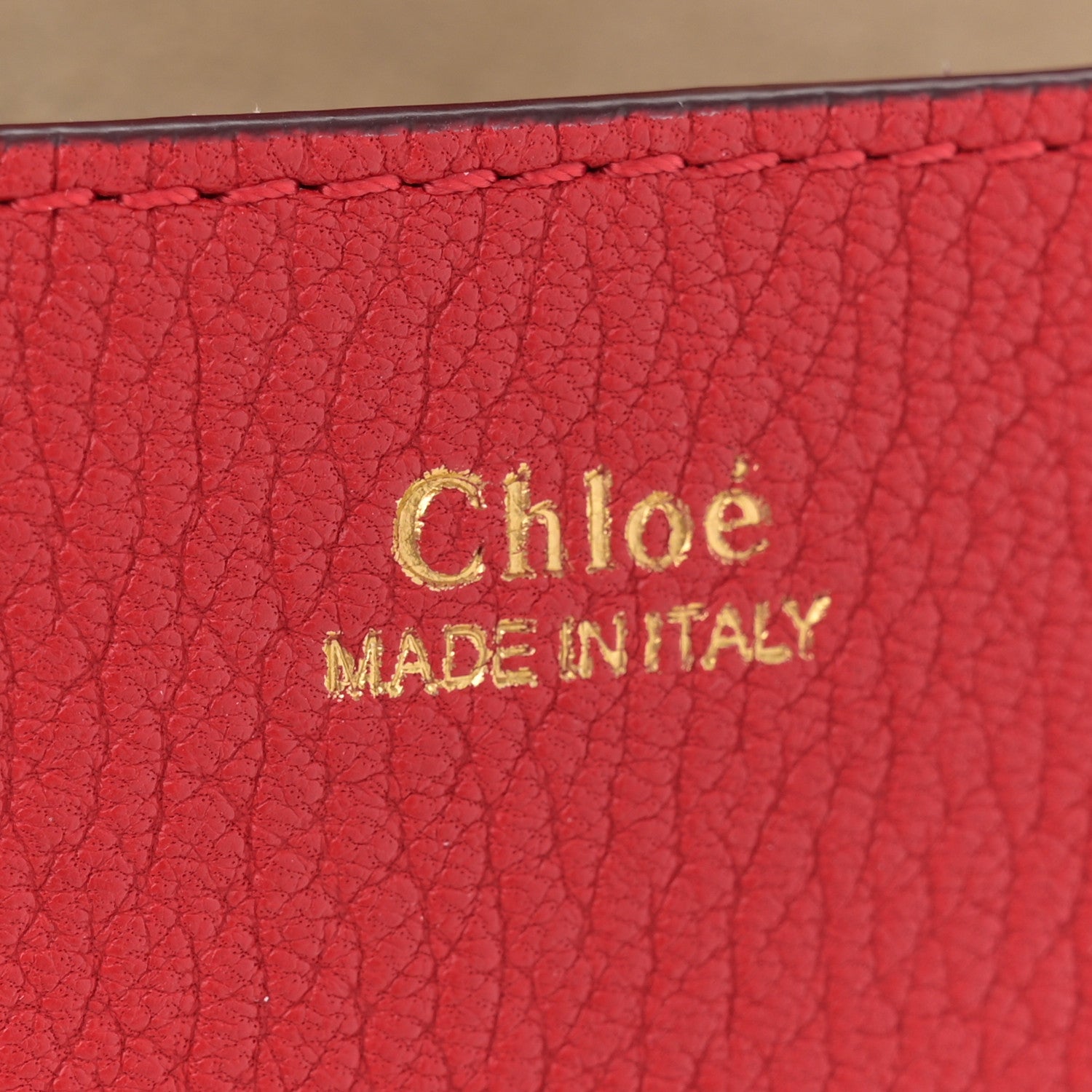 Chloe Grained Lambskin Mini Drew Shoulder Bag Plaid Red 6 of 11