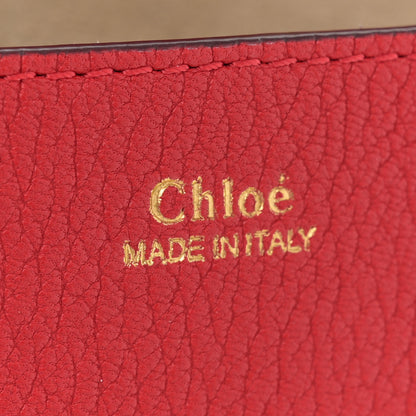 Chloe Grained Lambskin Mini Drew Shoulder Bag Plaid Red 6 of 11