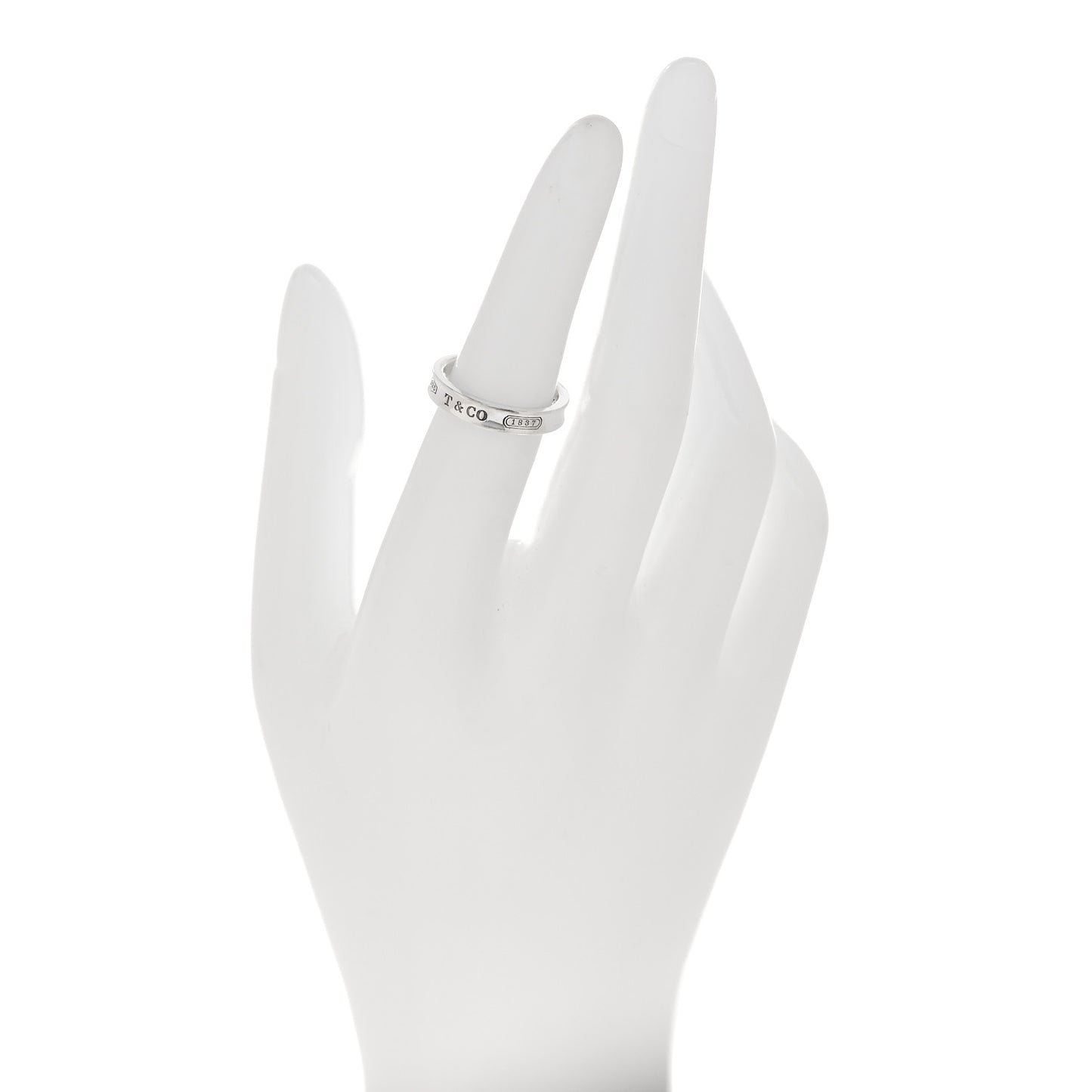 Sterling Silver Narrow 1837 Band Ring 50 5.25