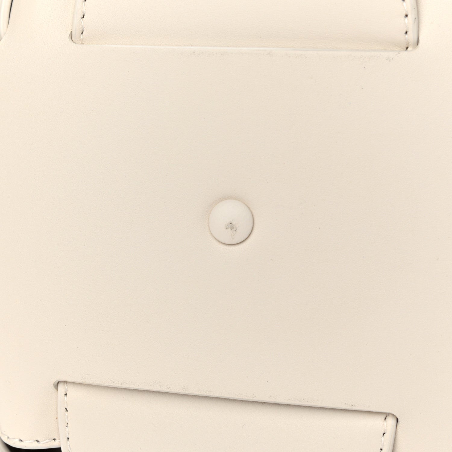 Bottega Veneta French Calfskin Shell Bag White Frost 11 of 13
