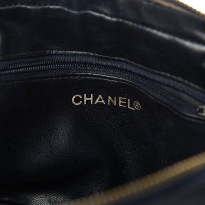 Chanel Lambskin Chevron Quilted Small Camera Case Black 6 of 18