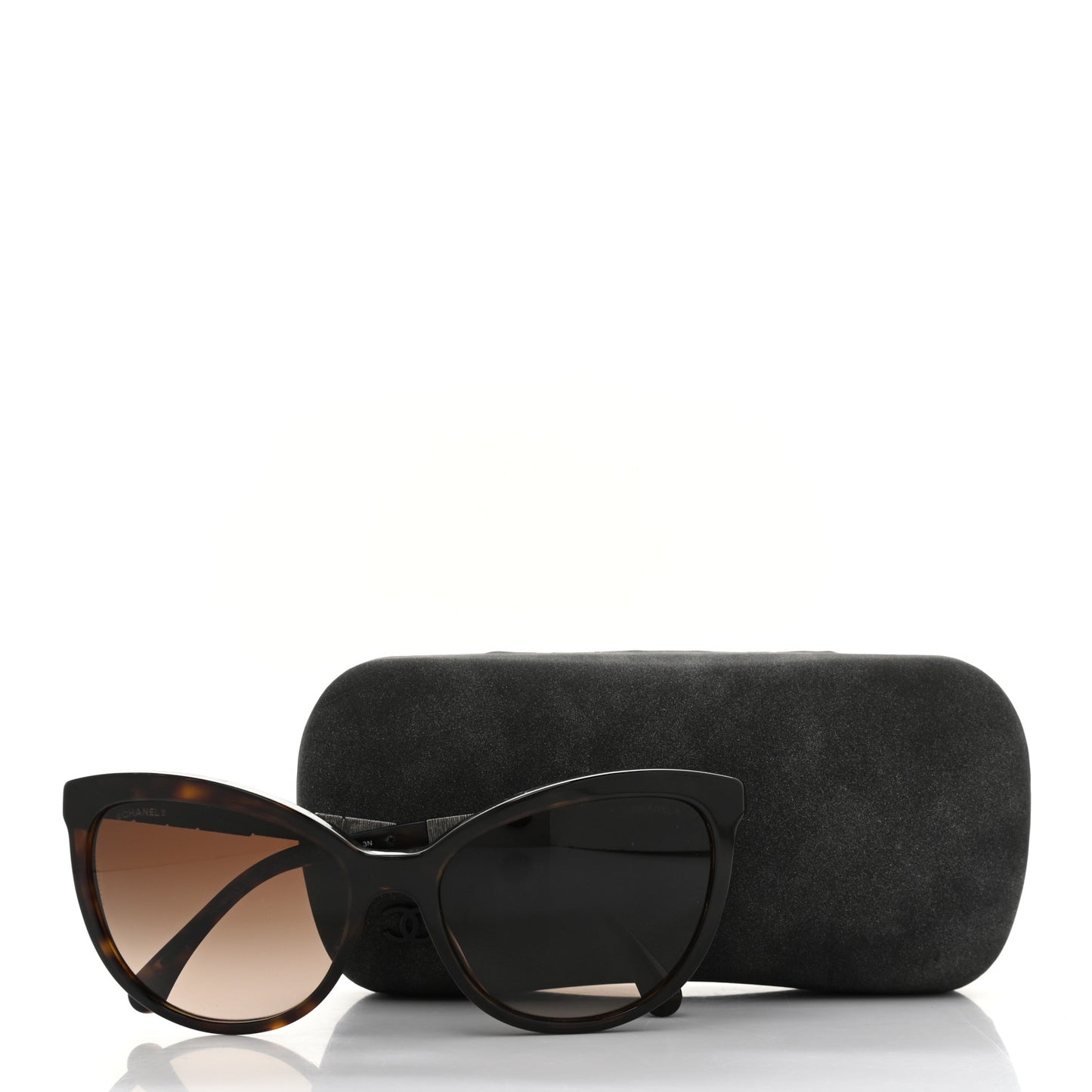 Crystal Baguette Cat Eye Bijou Sunglasses 5307-B Tortoise