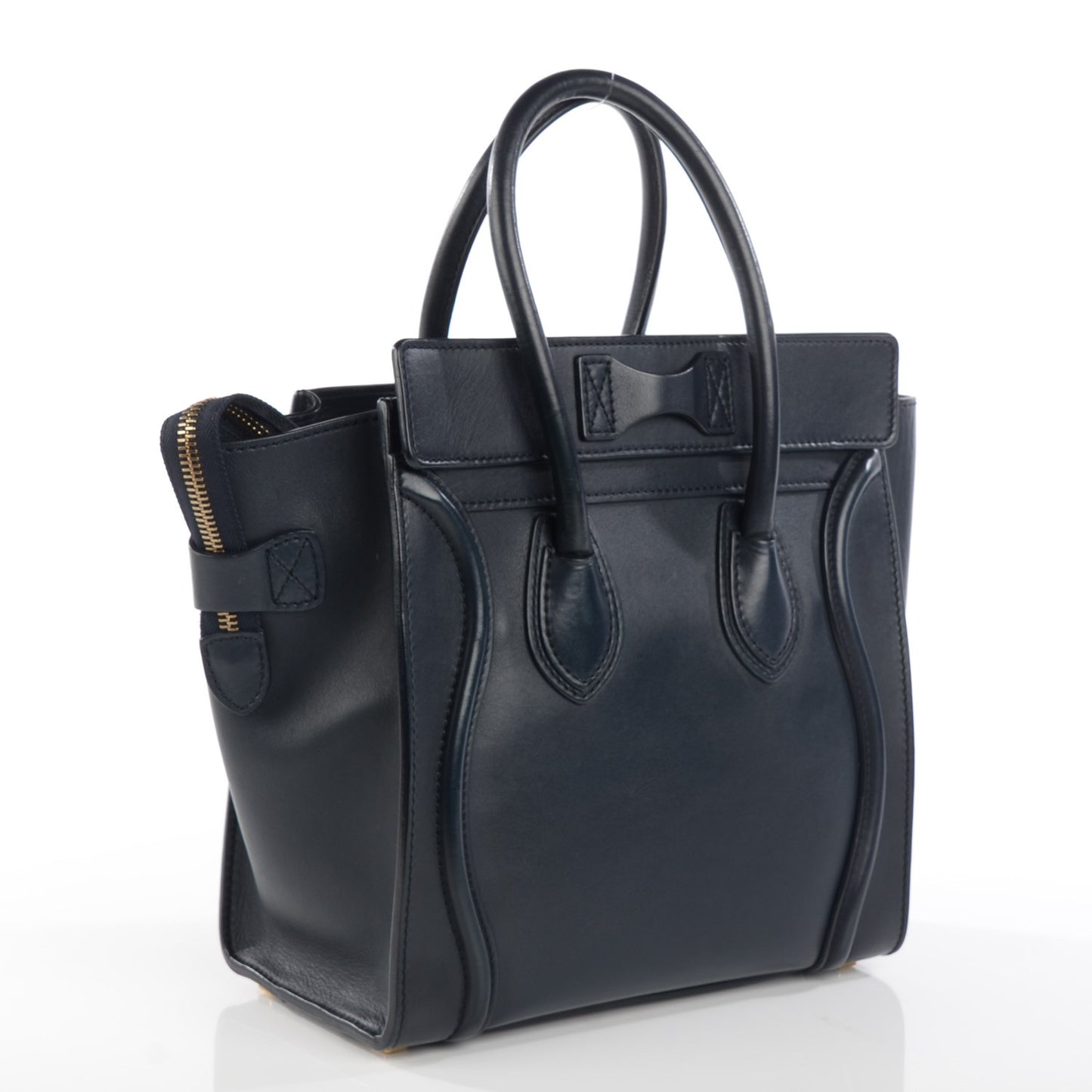 Smooth Calfskin Micro Luggage Navy Blue