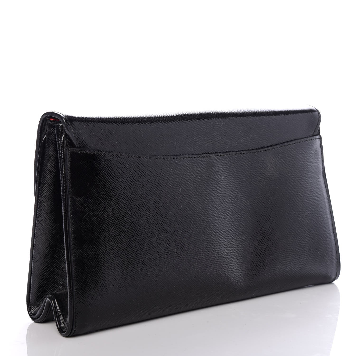 Prada Vernice Saffiano Clutch Black 3 of 7