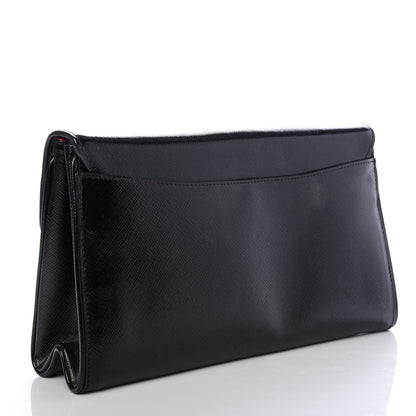Prada Vernice Saffiano Clutch Black 3 of 7