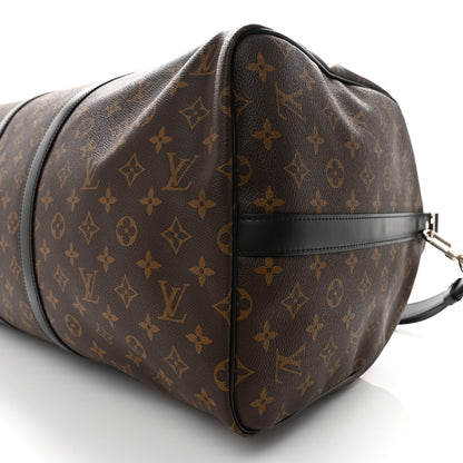 Louis Vuitton Monogram Macassar Keepall Bandouliere 55 8 of 9