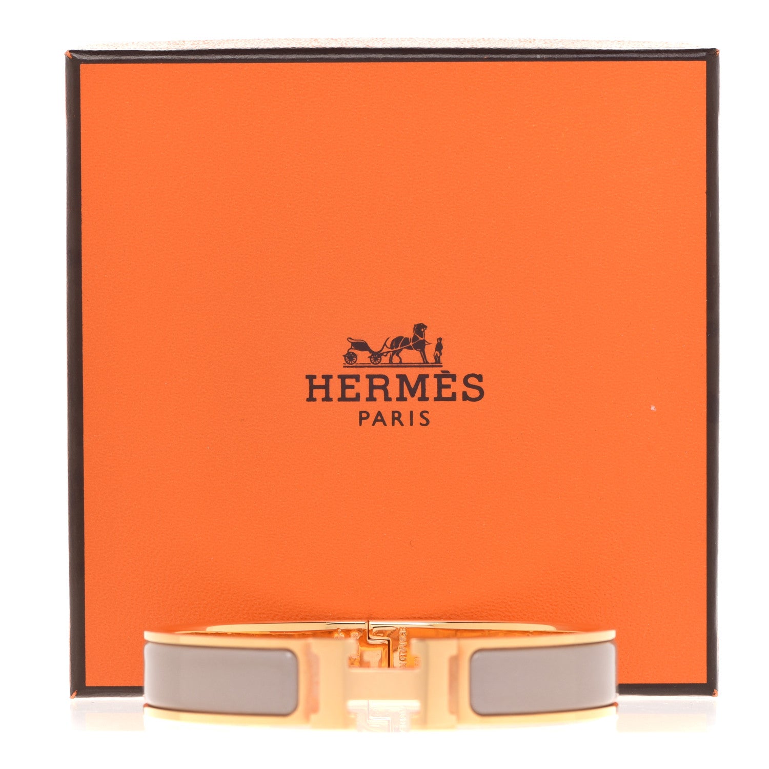 Hermes Enamel Narrow Clic Clac H Bracelet GM Marron Glace 6 of 6