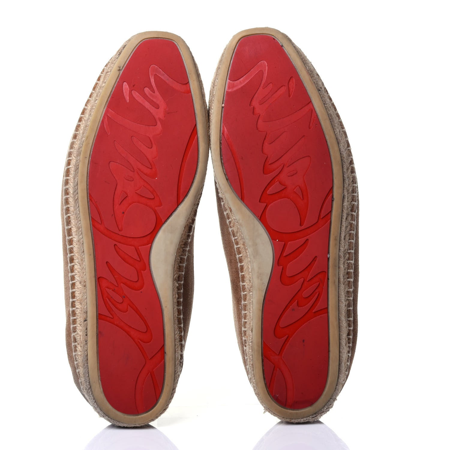 Christian Louboutin Calfskin Suede Mens Rivalion Flat Espadrilles 45 Brown 7 of 12