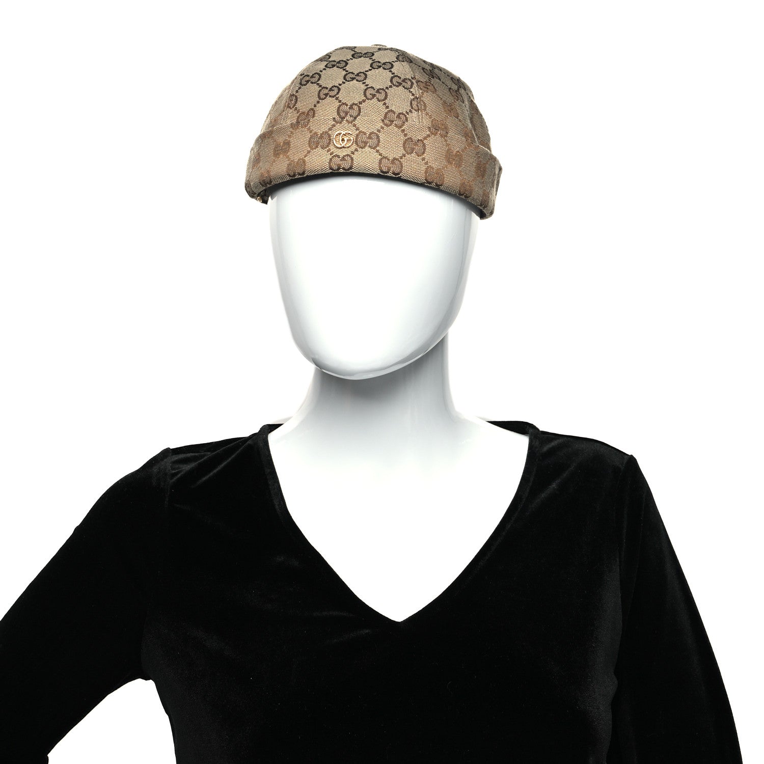 Gucci Monogram GG Hector Beanie 58 Beige Ebony 2 of 10