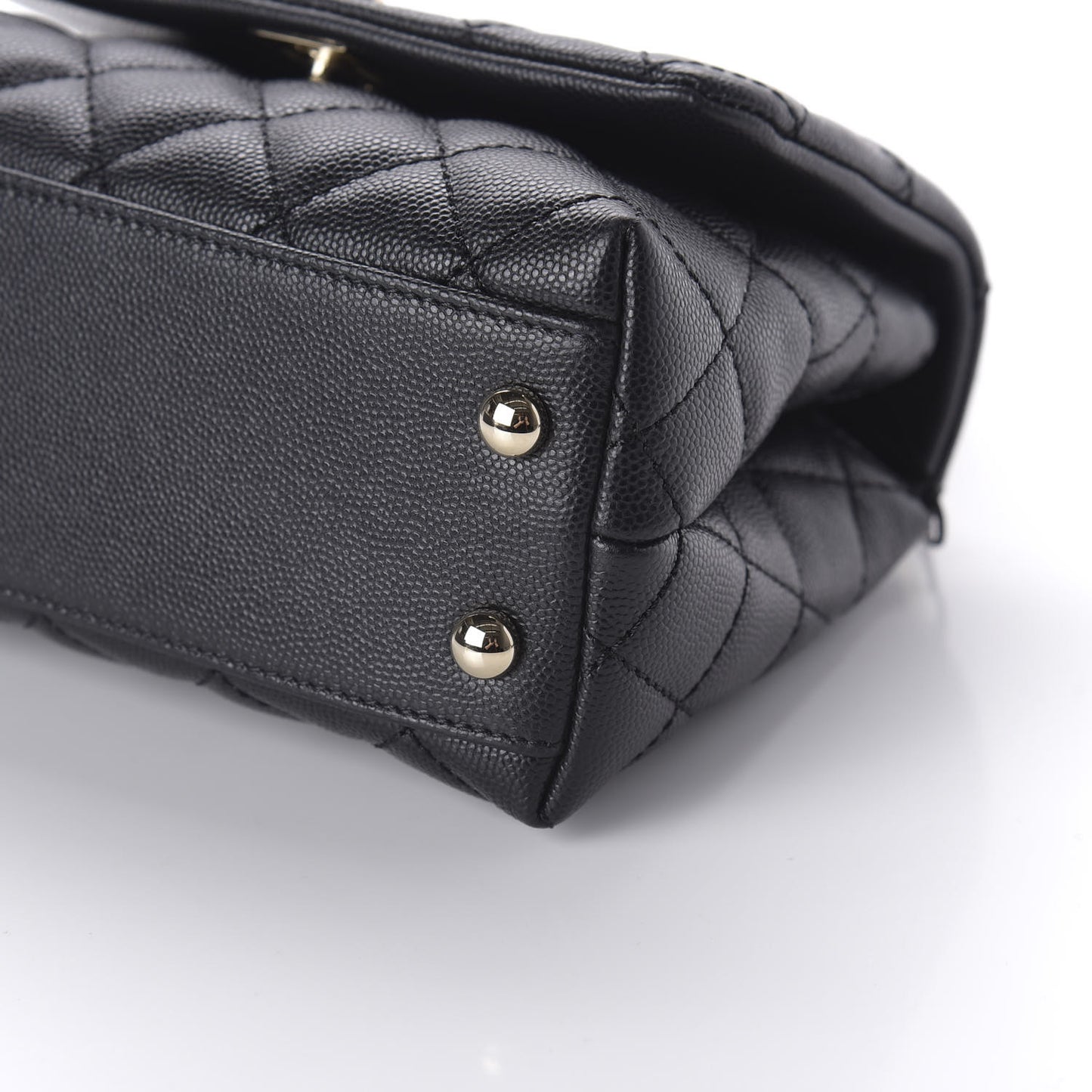 Caviar Quilted Extra Mini Coco Handle Flap Black