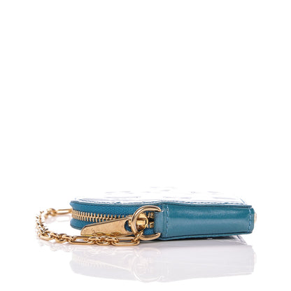 Louis Vuitton Vernis Heart Coin Purse Blue Galactic 4 of 6