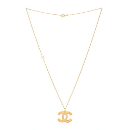 Chanel Metal CC Necklace Matte Gold 2 of 3