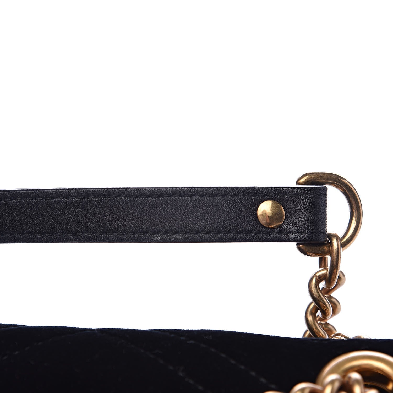 Gucci Velvet Matelasse Mini GG Marmont Shoulder Bag Black 11 of 15