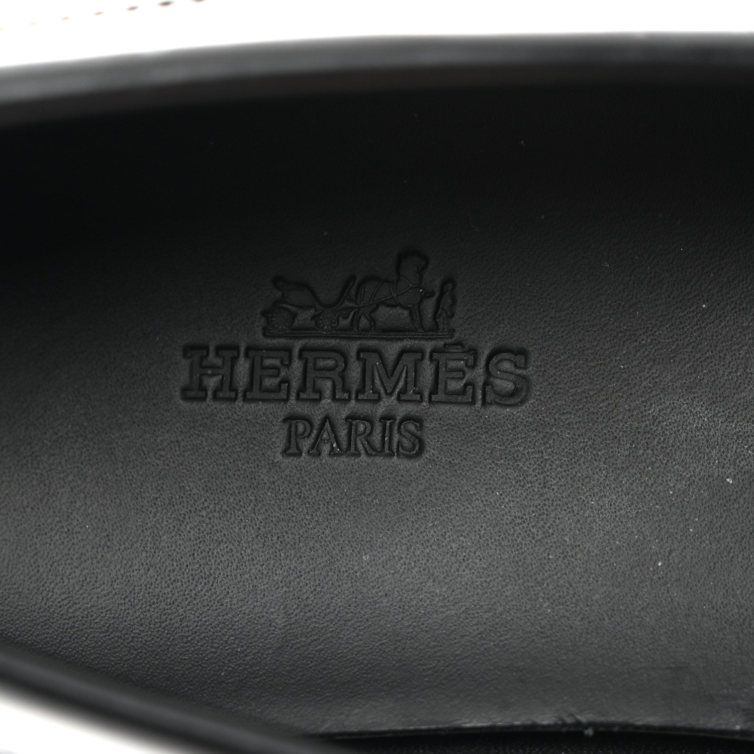 Hermes Glazed Calfskin Womens Hitch Loafers 35 Black 6 of 8