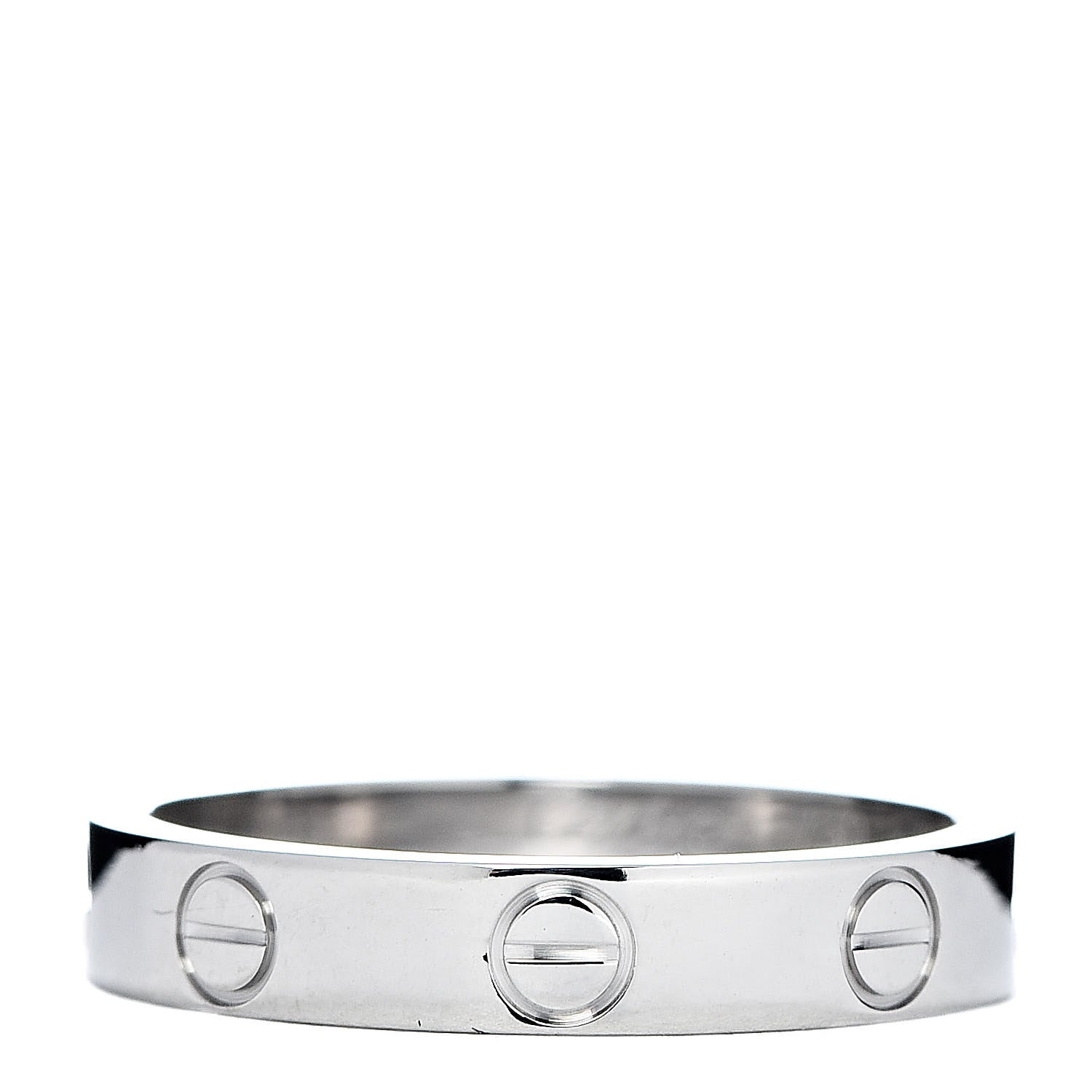 Cartier 18K White Gold 3.5mm LOVE Wedding Band Ring 51 5.75 1 of 5