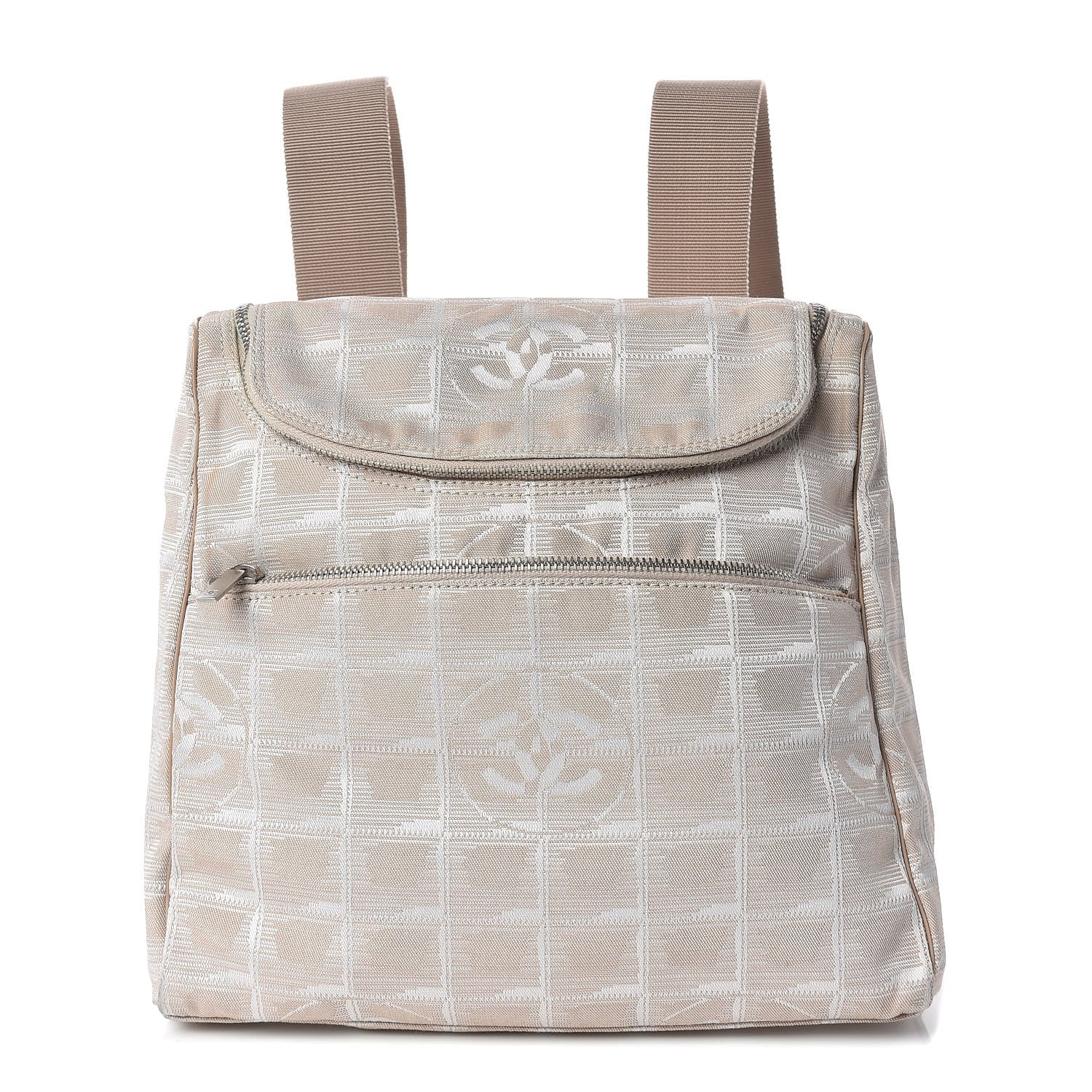 Chanel Nylon Travel Backpack Beige 1 of 9